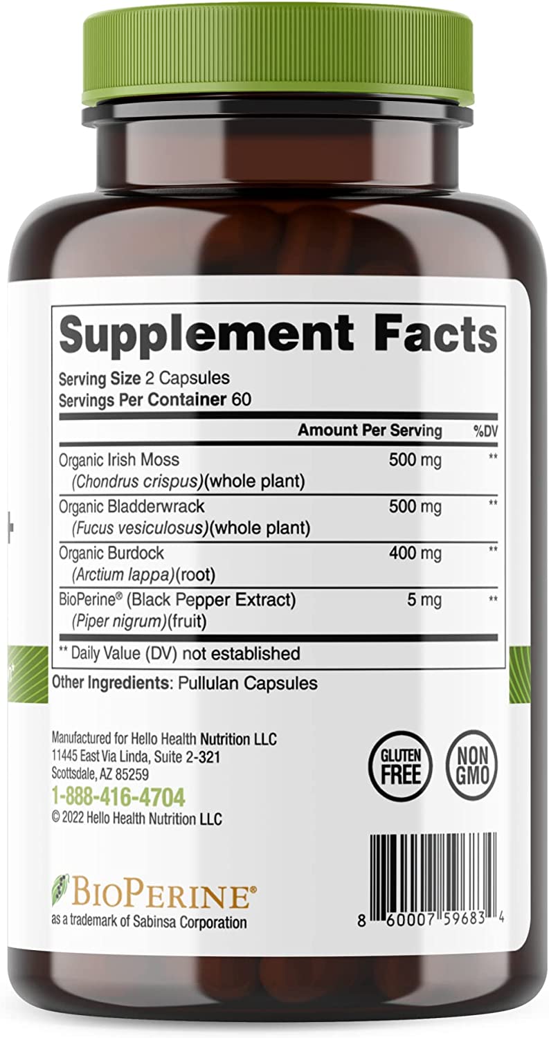 Organic Sea Moss Capsules with Bioperine