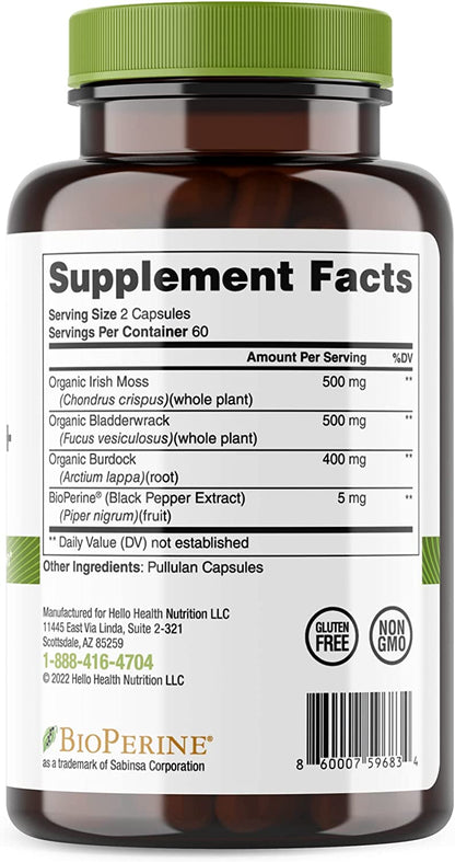 Organic Sea Moss Capsules with Bioperine