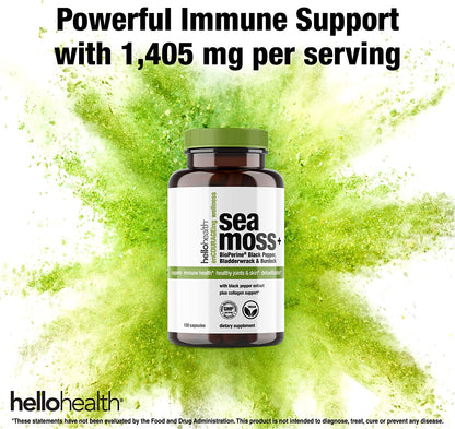 Organic Sea Moss Capsules with Bioperine